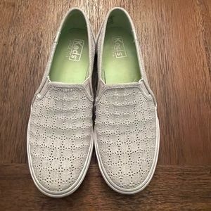 Keds gray slip ons
